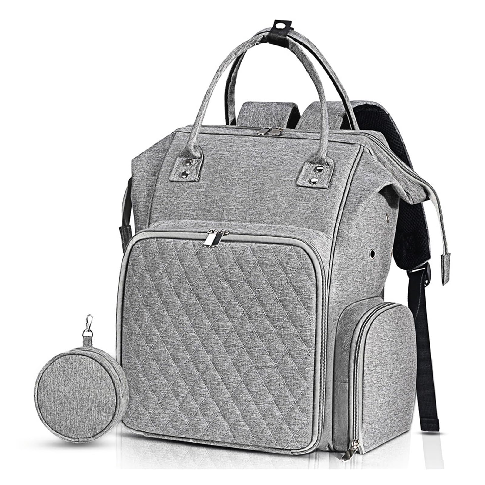 Handarbeitstasche Großer Häkel-Aufbewahrungsrucksack-Organizer, tragbare Stricktaschen und Tragetaschen, Organizer, Garn-Aufbewahrungsrucksack for Stricken als Geschenk(Gray Color)