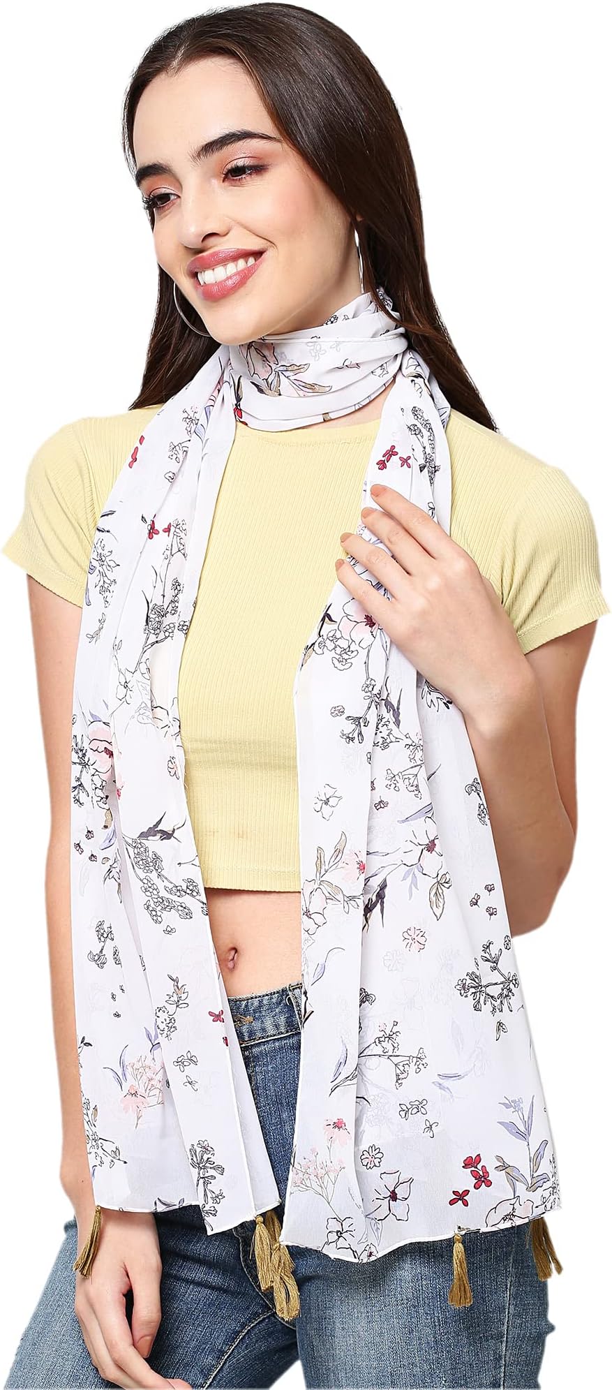 SAHIL SCARFPremium Multicolor Fancy Scarf Lightweight & Comfortable for All Seasons (22x72inch)