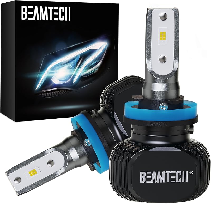 Lâmpadas LED H11 H8 H9 para farol de neblina BEAMTECH S1 para ATV – Par com 2 unidades