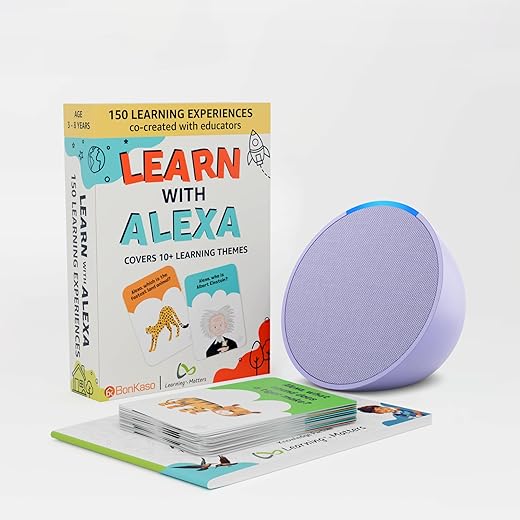 Amazon Echo Pop Purple Smart Bluetooth Speaker Combo for y