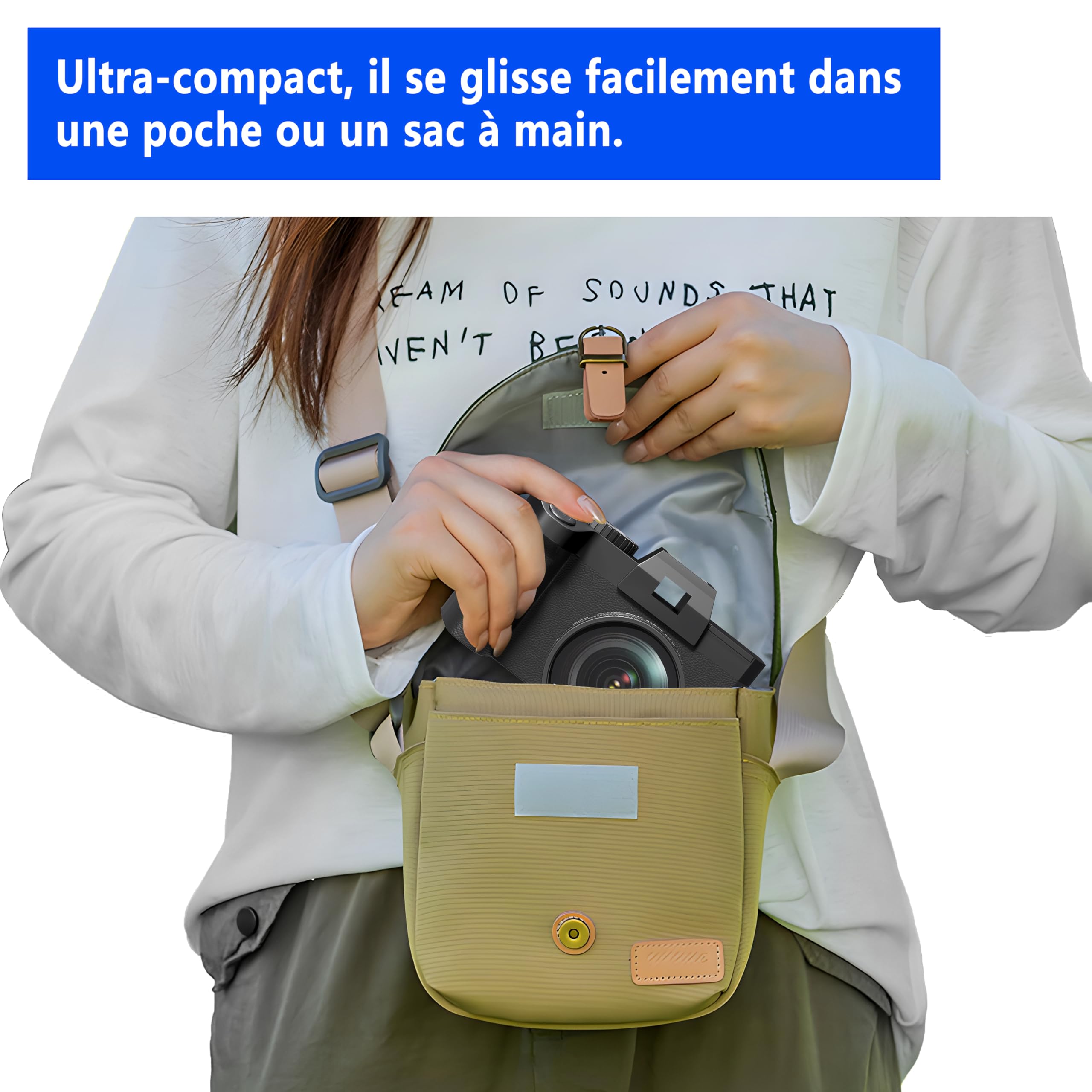 Appareil Photo Numérique 5K Ultra HD-64 MP Grand Angle, Écran orientable 180° 3 Pouces, Zoom numérique16x, Carte SD 32Go et 2 Batteries Li-ION, Léger et Portable pour Voyagexs et étudiants