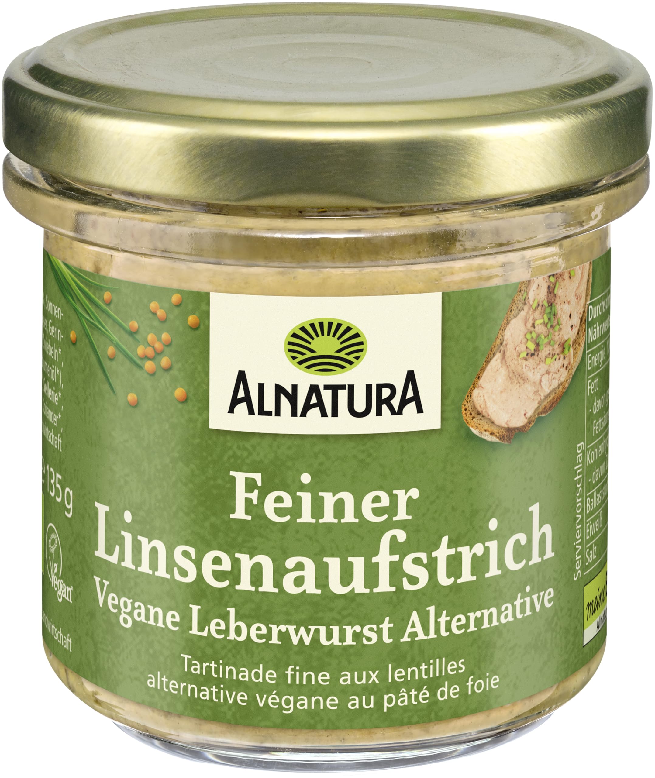 Alnatura Bio Linsenaufstrich, 135 g