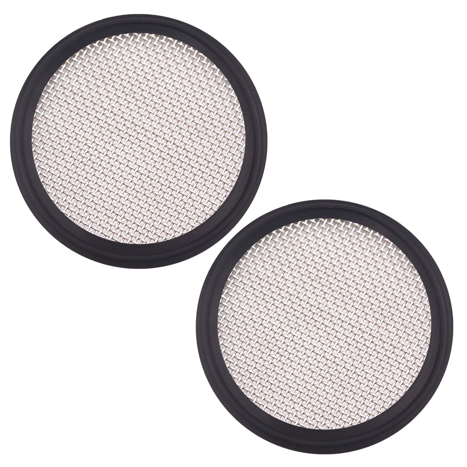 DERNORD 3" Sanitary Gasket FKM w/Stainless Screen - Tri Clamp Clover (Pack of 2) (20 Mesh)