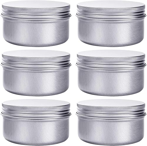 Miniatura 8 de Latas de aluminio de 6 onzas con tapa de rosca de 6.1 fl oz, recipientes de almacenamiento de metal para almacenar especias, dulces, bálsamo labial,