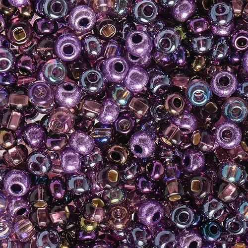 Miniatura 89 de John Bead Czech Glass Seed Beads 6/0 Ruby Silver Lined Beads for Jewelry Making Crafts, 23g Vial