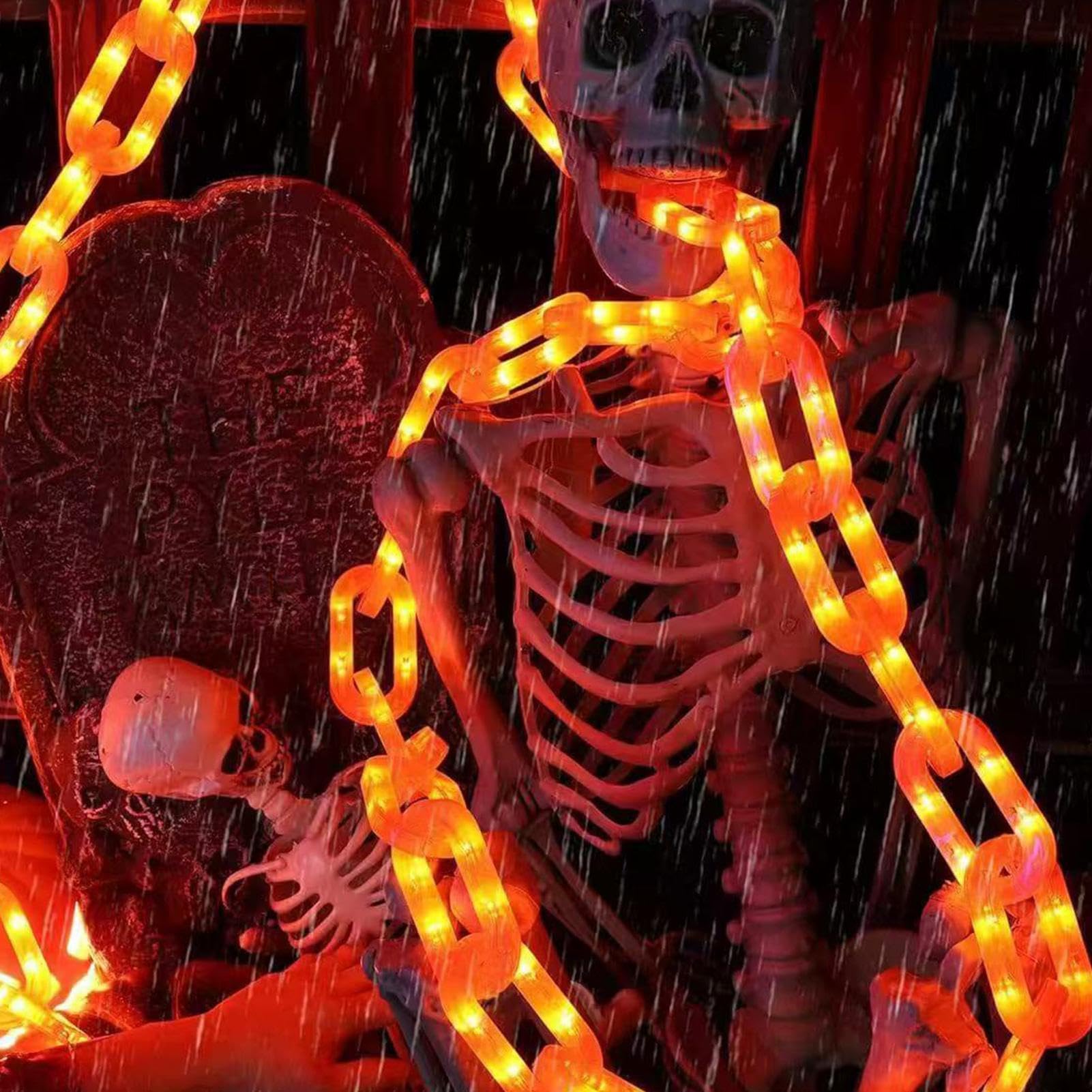 Guirnalda Luminosa de Luces LED Funcionan con Pilas, Resistentes a la | Decoración Luminosa de Halloween para Uso en Jardín Cumpleaños Hogar Exteriores y Noche