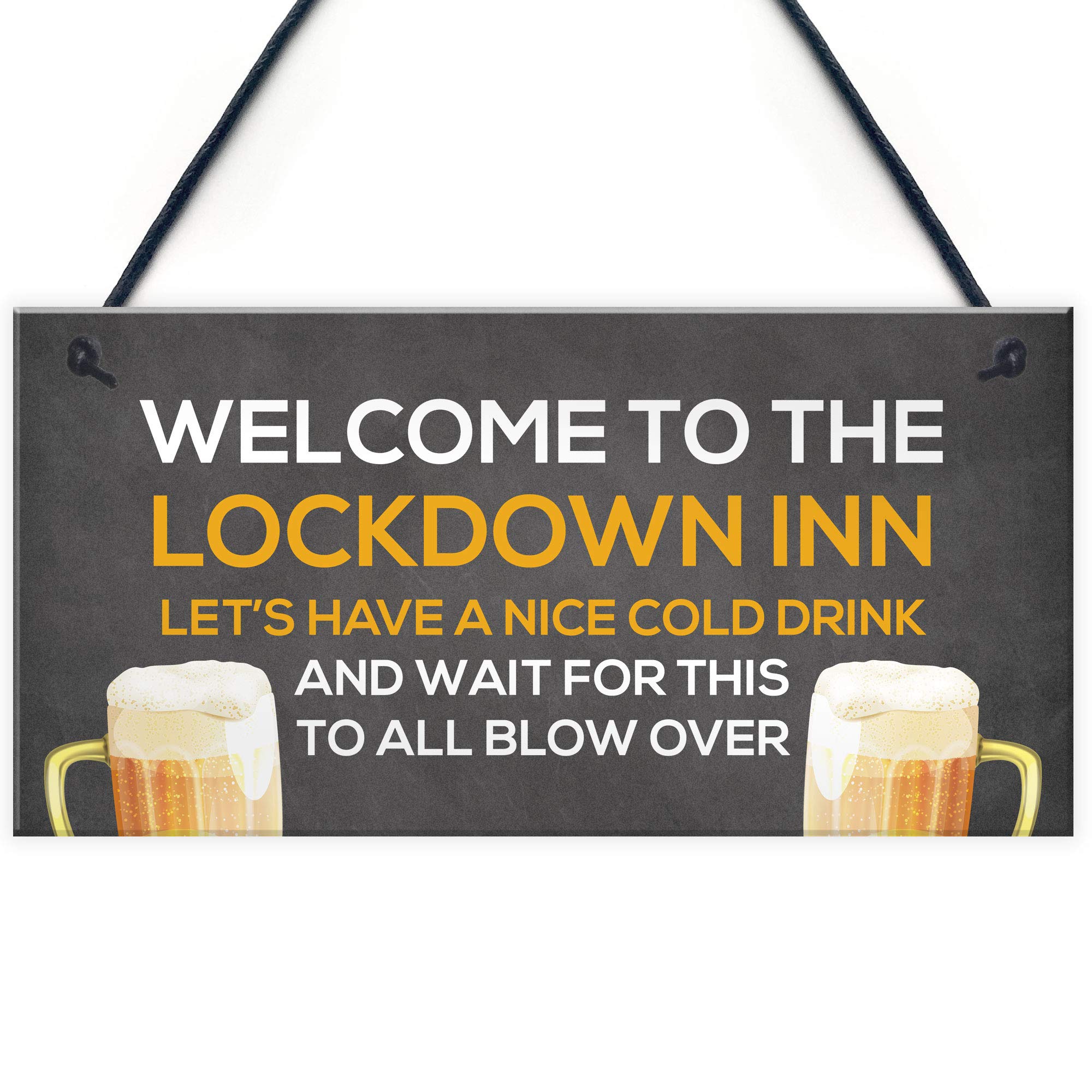 Lockdown Inn Funny Home Bar Sign Man Cave Garage Door Sign Alcohol Gift