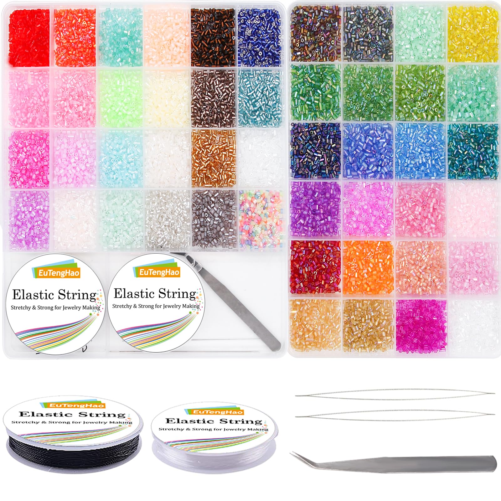 Perles tubulaires en verre de haute qualité pour finitions soignées de broderies