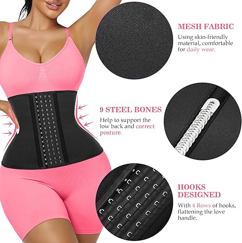 Miniatura 3 de Entrenador corto de cintura para mujer, grasa del vientre inferior, fajas de entrenamiento, corsé de cintura colombianas