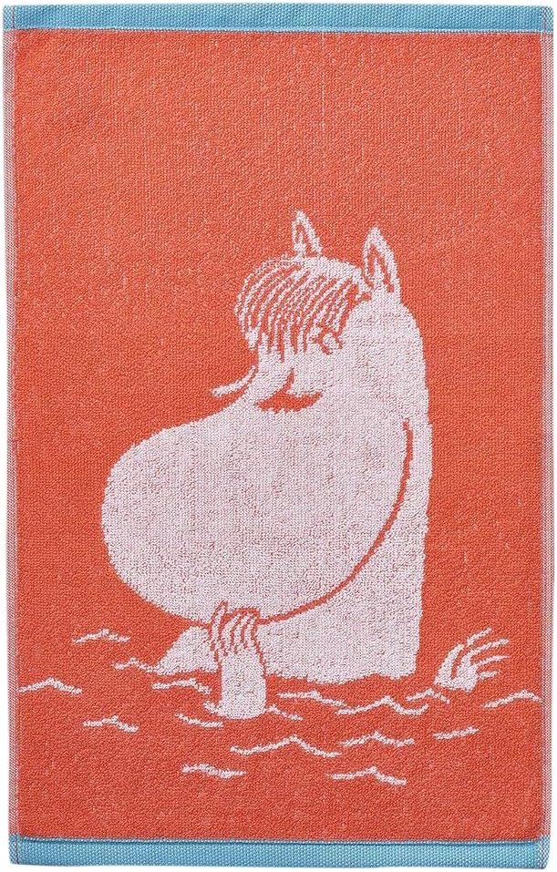 Finlayson Moomin Snorkmaiden Small Hand Towel, Cotton, Coral, 30 x 50 cm