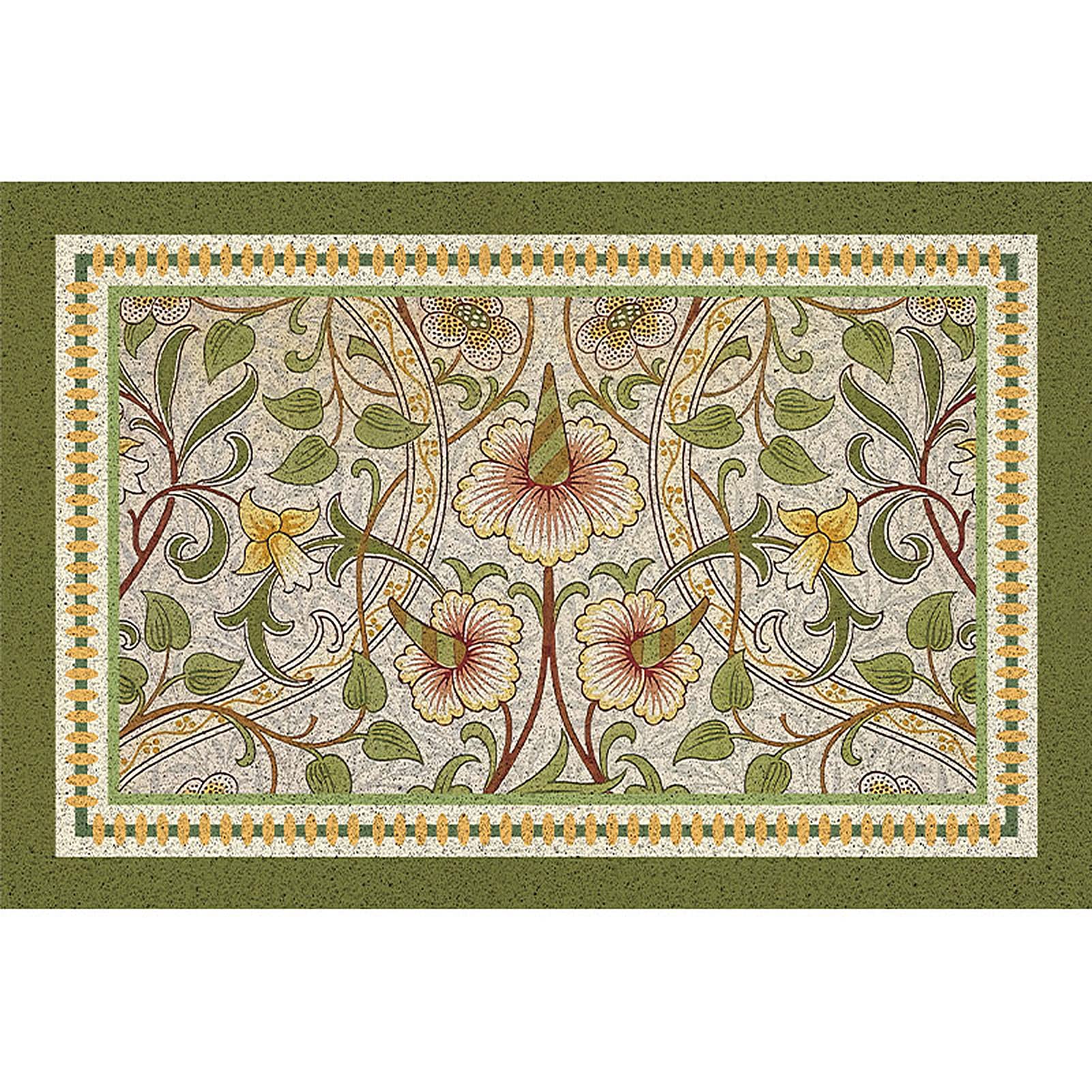 Zerbino per interni ed esterni, in stile retrò, antiscivolo, ecologico e resistente all'usura, decorazione per patio