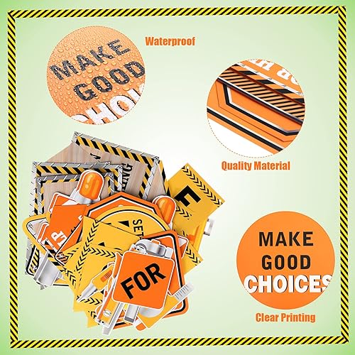 Miniatura 5 de Outus Juego de 47 tablones de anuncios de construcción, herramientas de recortes de construcción para el éxito, decoraciones de aula para niños,