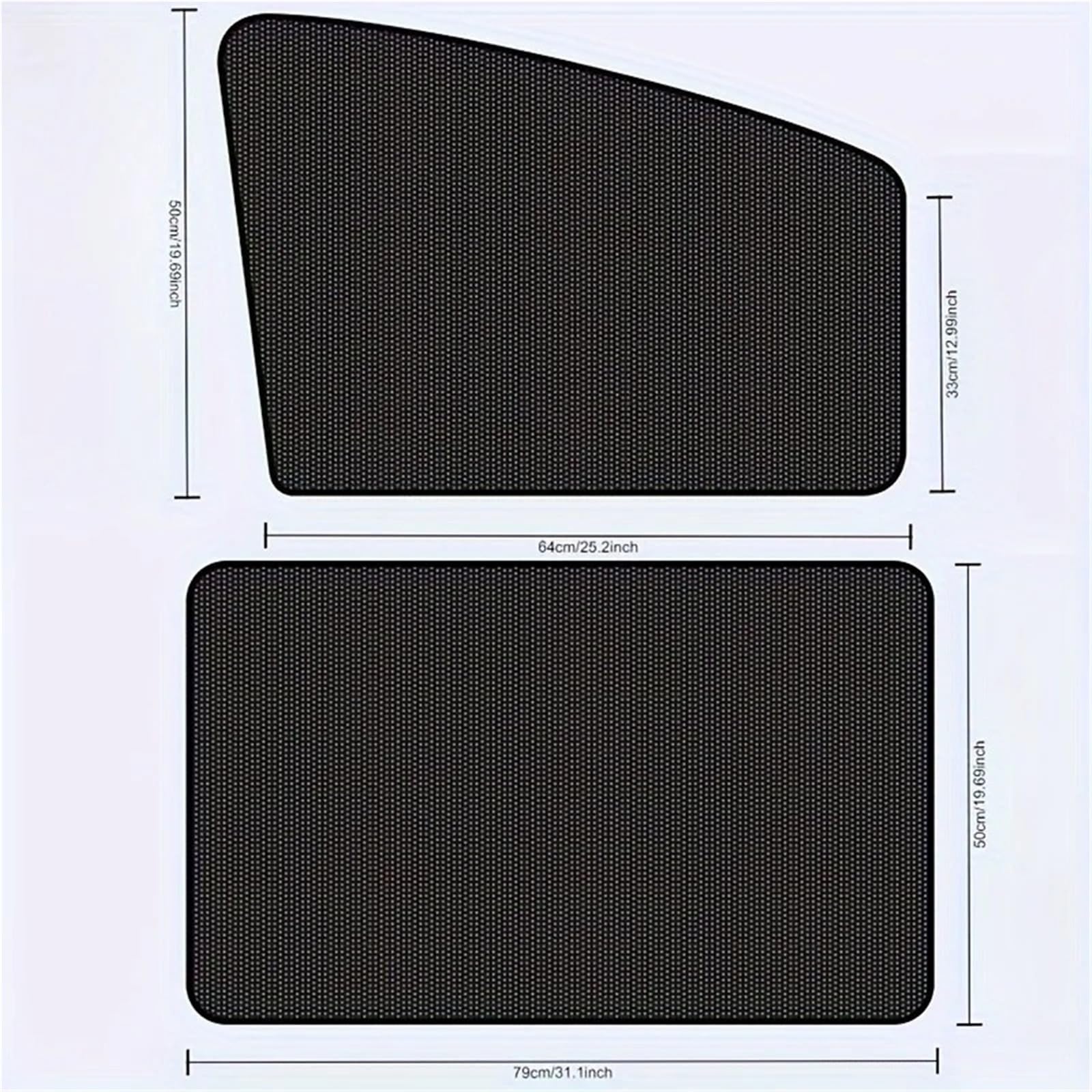 Parasole de Auto Tendine per finestrini Laterali Rete Auto | Con magneti 4 pezzi Blocca protezione UV Auto Privacy.