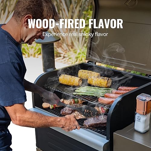 Miniatura 5 de Z GRILLS Parrilla de barbacoa para exteriores 8 en 1 con controlador PID 2.1, ahumador de pellets de madera, control automático de temperatura, gran