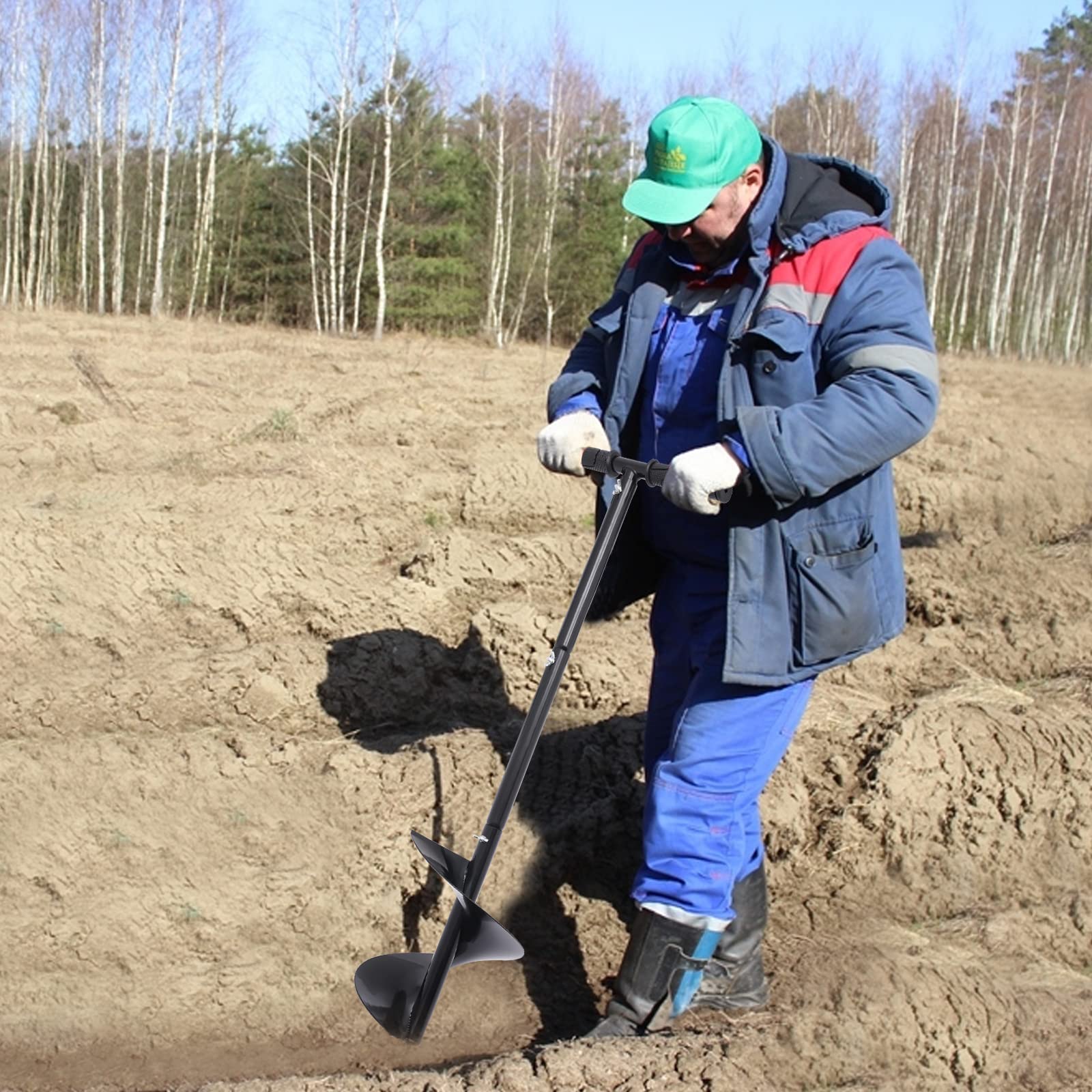 CCXYYFDJ Hand Drill Auger Post Hole Digger, 11''x 33