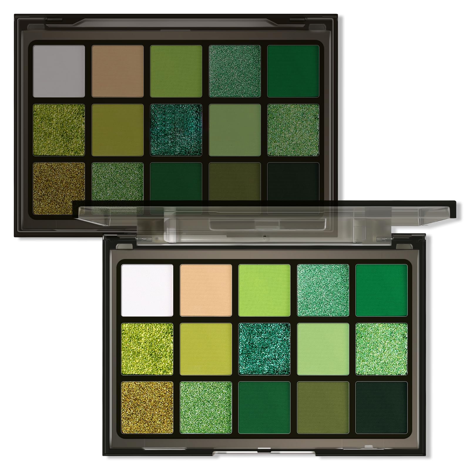 Beauty Glazed Paleta de sombras de ojos de maquillaje 15 Colores verde Palette Opacos Brillantes Pigmentados Maquillaje Profesionales crema Crayon pigmentada Altamente Pigmentados Cosméticos