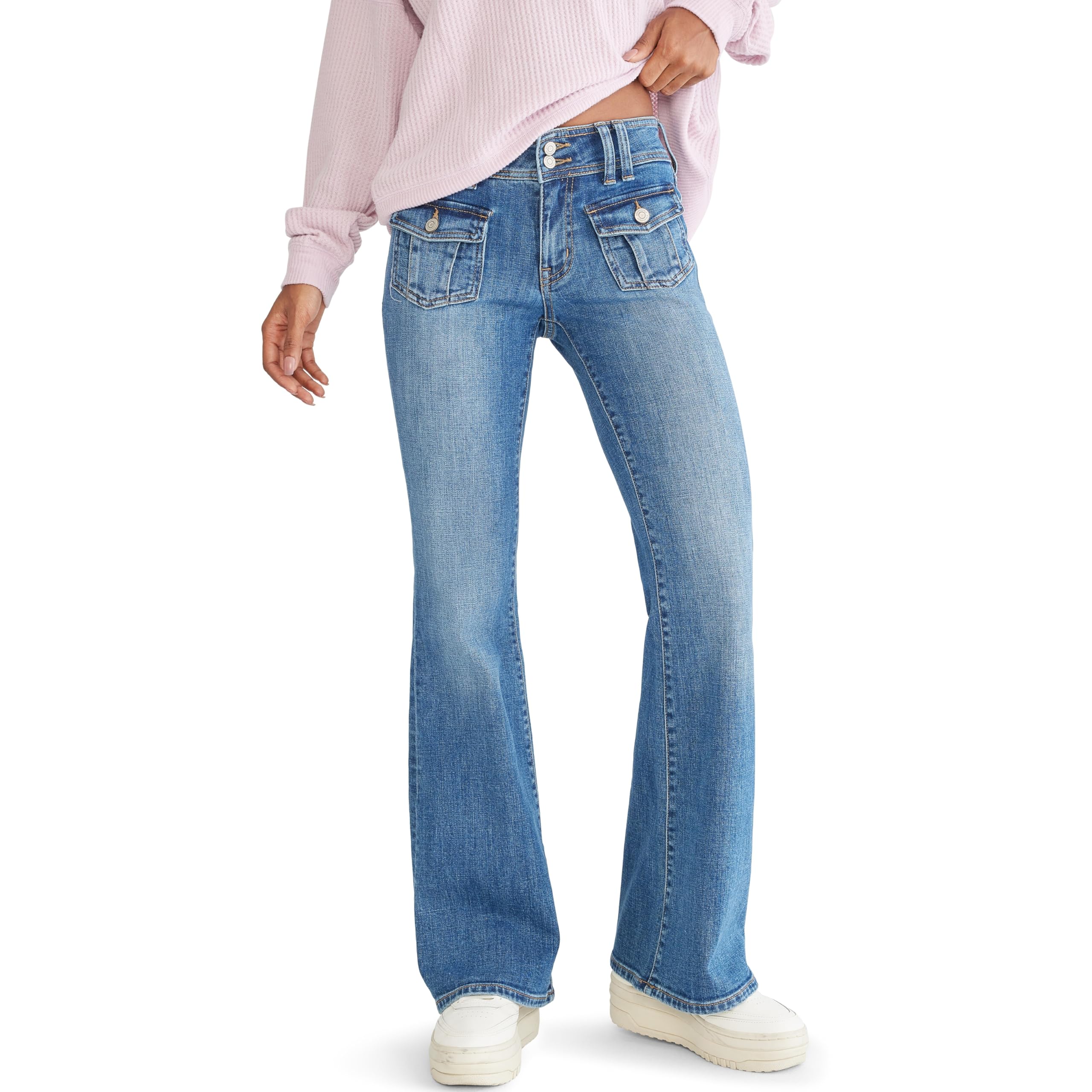 Aeropostale Women's Low Rise Flare Jean