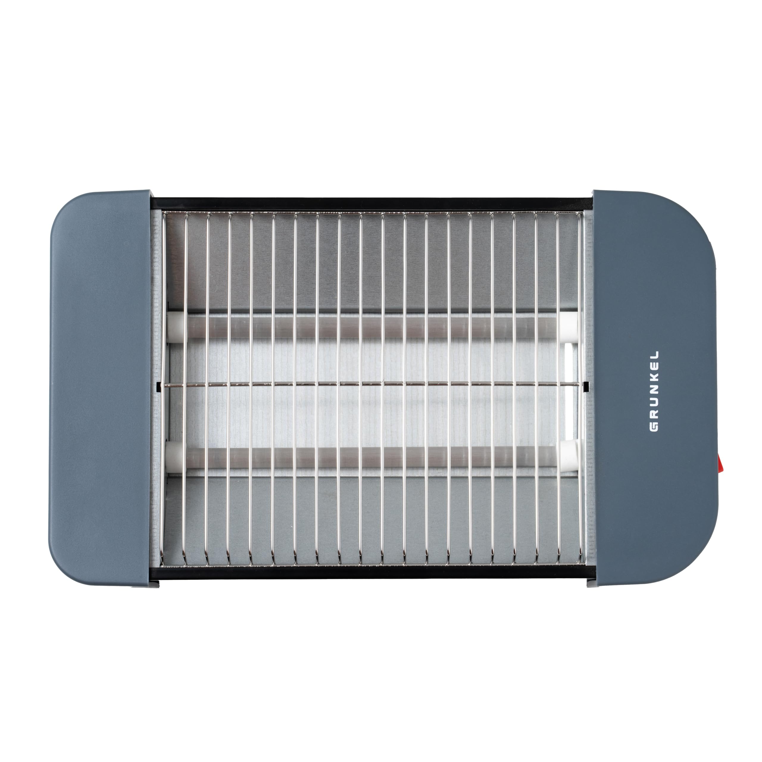 Tostadora de Pan Plana para 2 Rebanadas de 350W - Compacto con on/off sin Temporizador - Señal Acústica de Finalización - Bandeja Recogemigas Extraíble - Compacto