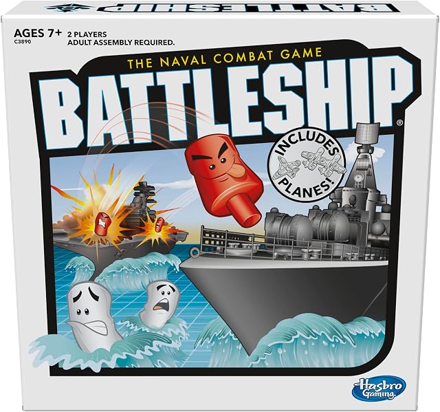 Jeu de Société Battleship avec Avions, Jeu de Stratégie pour Enfants, Jeux Familiaux pour 1-2 Joueurs, Jeux de Stratégie, À partir de 7 ans (Exclusivité Amazon)
