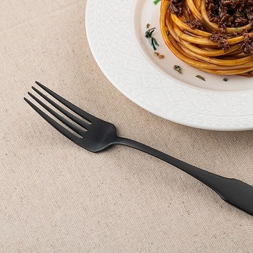 Vista 62 de Alata Kate - Juego de cubiertos de 40 piezas, servicio para 8, juego de cubiertos de acero inoxidable, juego de cubiertos pulido con espejo, apto