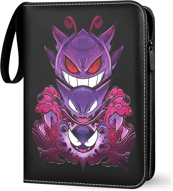 Card Binder,Card Holder Carrying Case Album Fits 400 Cards with 50 Removable Sleeves Trading Card Binder Suitable for Game Cards Sport Cards Gift for Boys and Girls