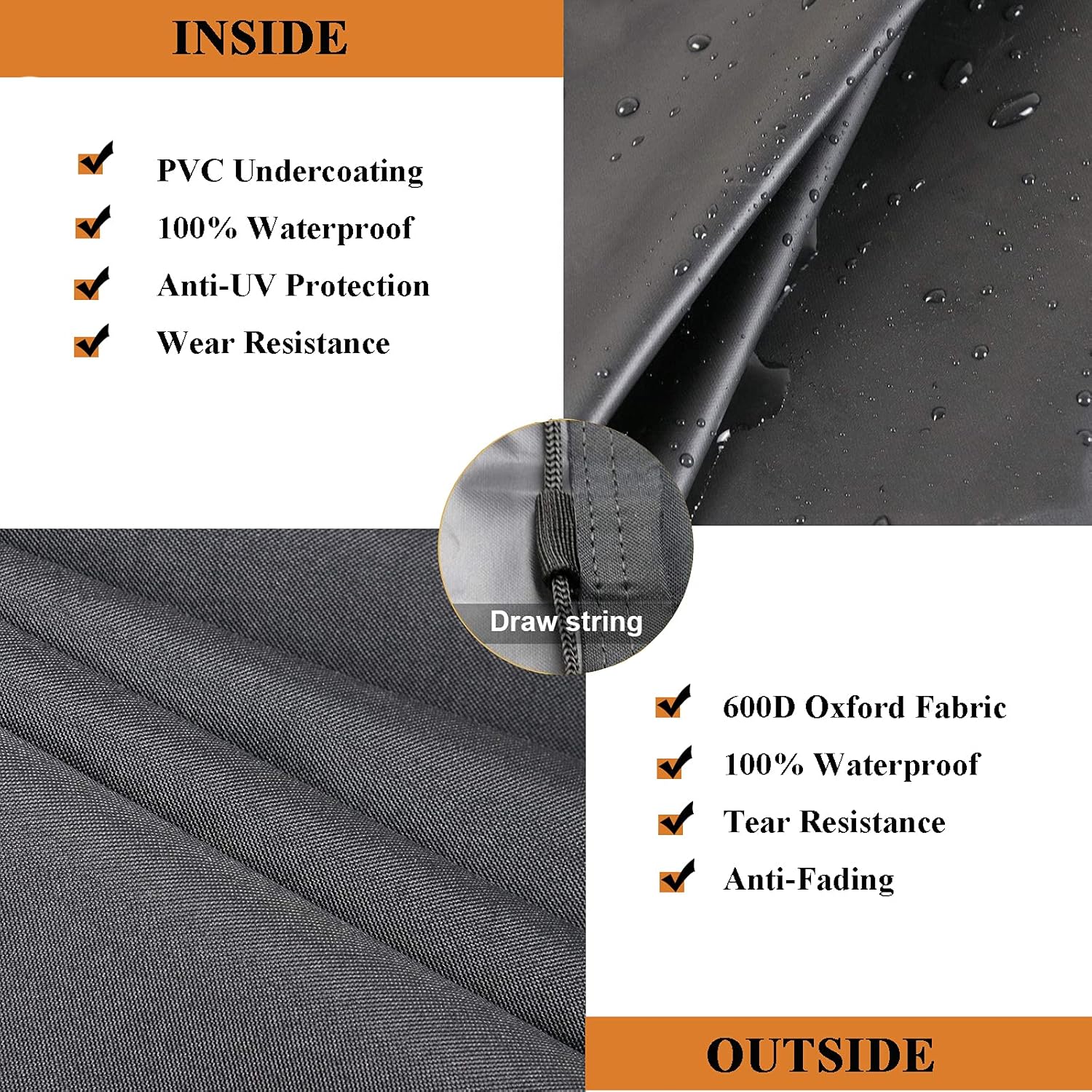 Flymer 2-Seater Patio Loveseat Bench Cover, 600D Heavy Duty Waterproof Patio Furniture Cover for Bench Loveseat Sofa Chair: Kitchen & Dining