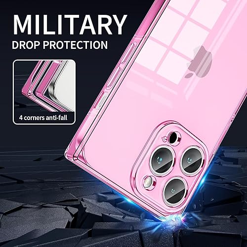 Miniatura 3 de Tzomsze Funda para iPhone 14 Pro Max transparente, protección de cámara con orificio de precisión, funda protectora de TPU suave a prueba de golpes