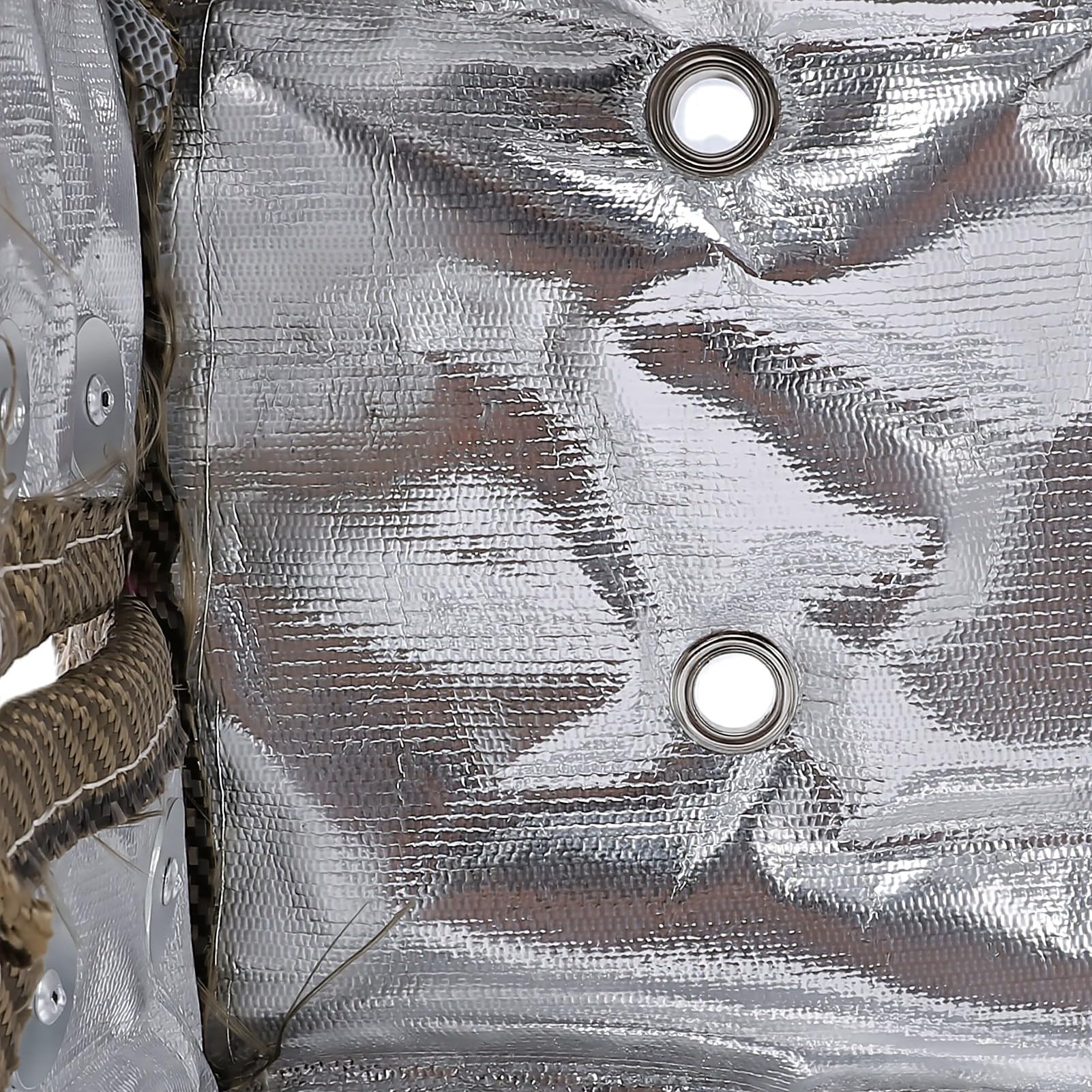 Jectse Mini Bagger Schalldämpfer Abdeckung, Glasfaser Hitzeschild | High Temp Muffler Blanket for Skid Steer, with Aluminum Foil, for Rato 420cc