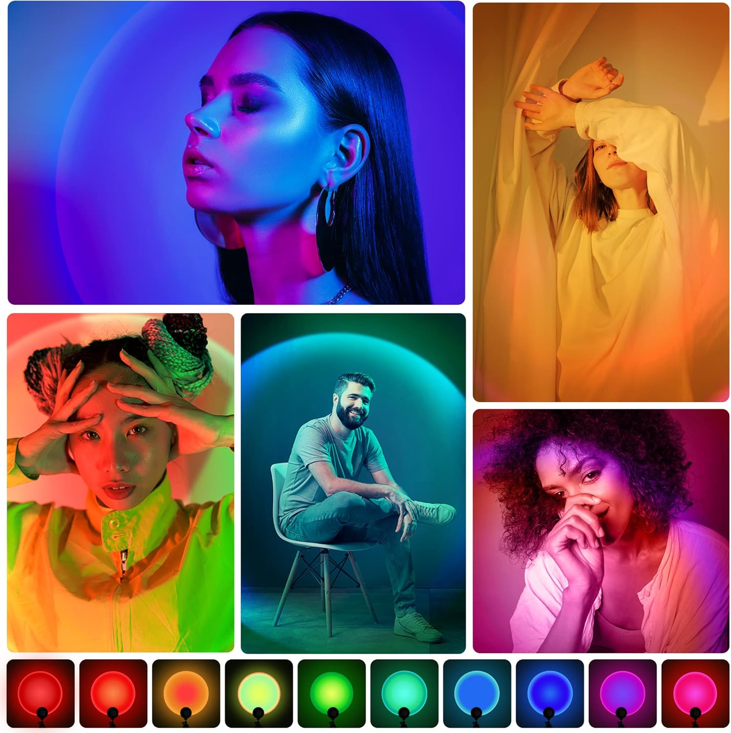 LUMA Sunset Lamp APP Controlado LED Rainbow Light Angola Ubuy