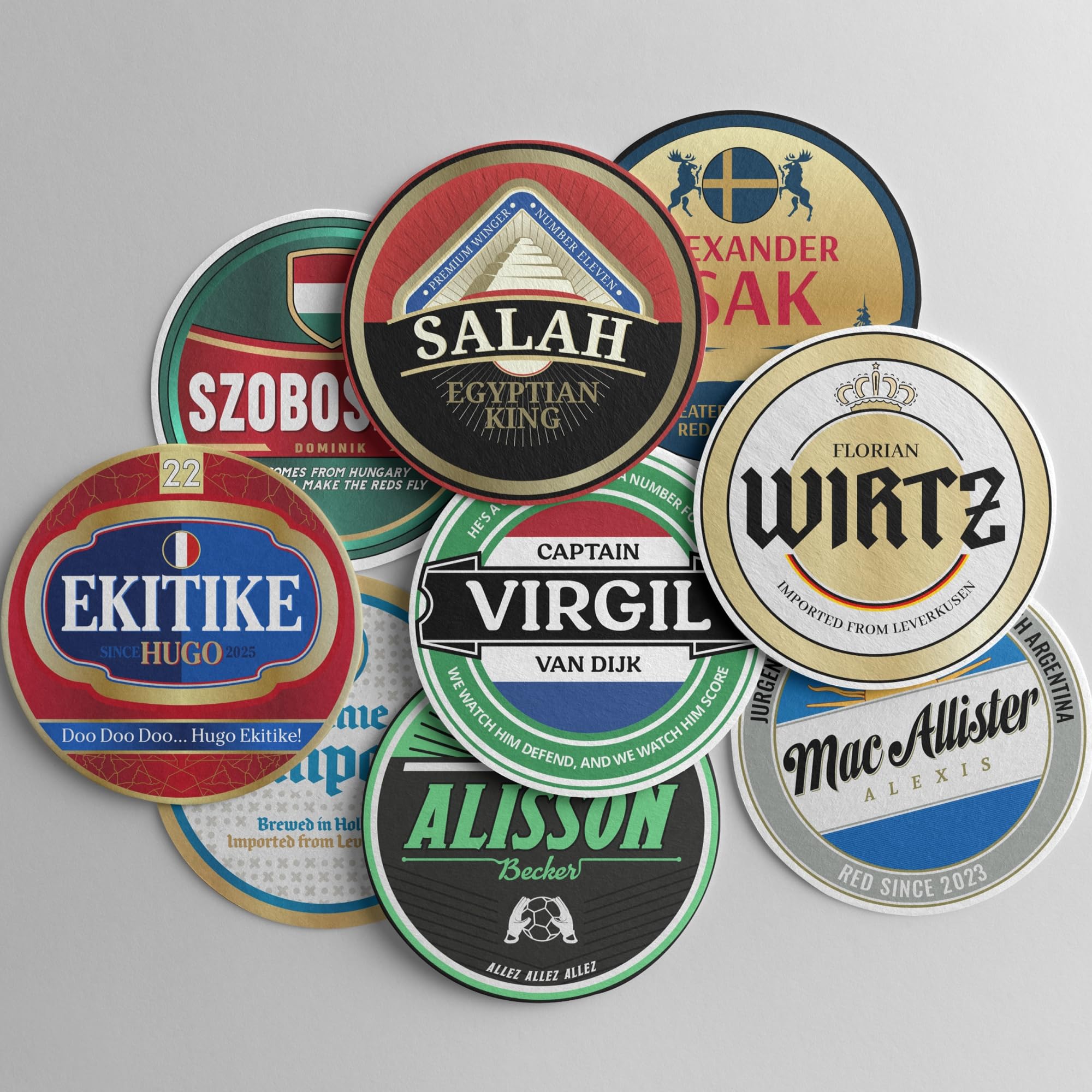 Liverpool Football Beer Mat Coasters 25/26 Season – Bundle of 9 Beer Mats for Liverpool Fans, Collectors, Home Pubs & Match Day Drinks