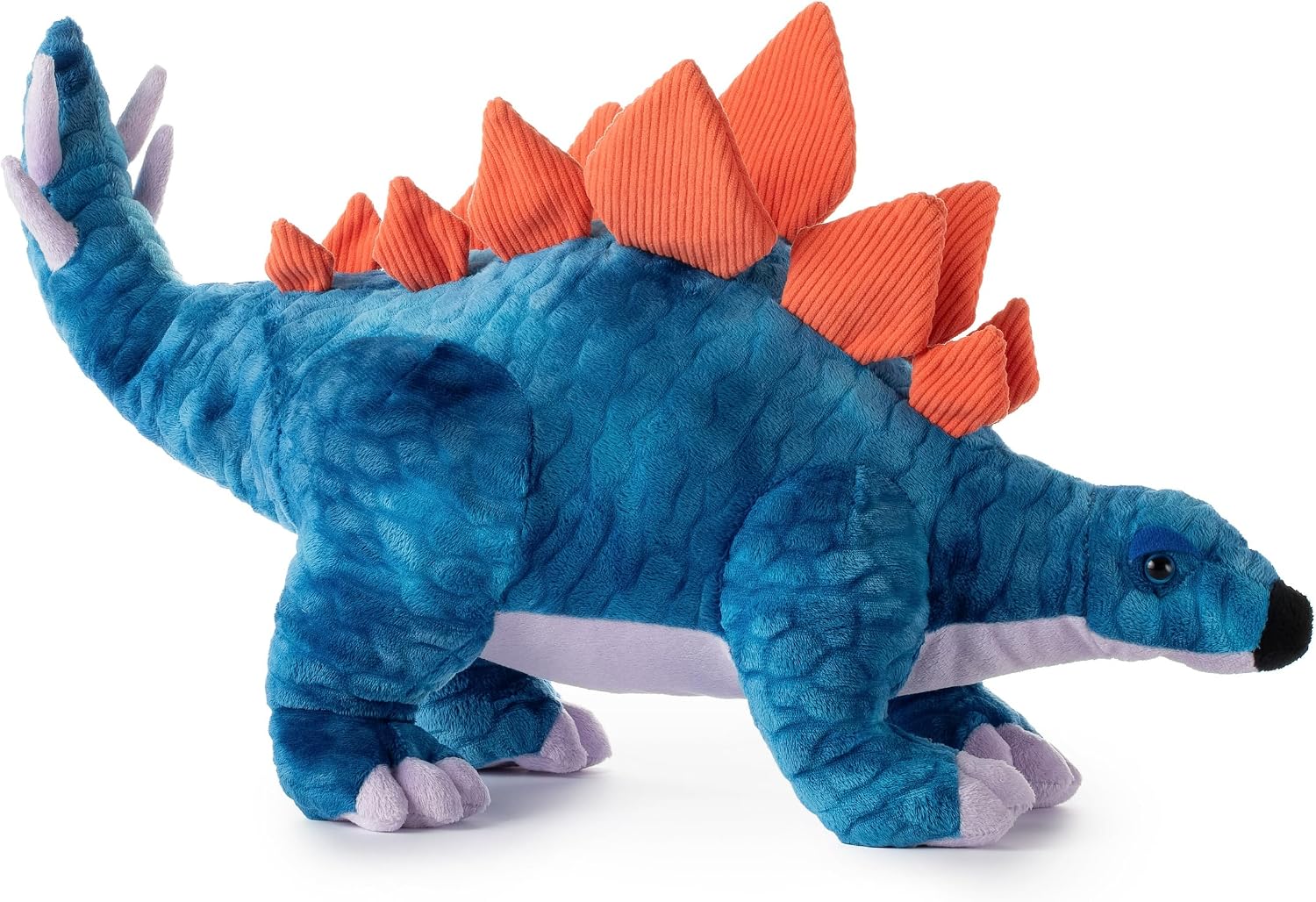 The Petting Zoo Stegosaurus Stuffed Animal Plushie, Gift for Kids, Dinosaur Animals, Blue Dinosaur Plush Toy 22 inches