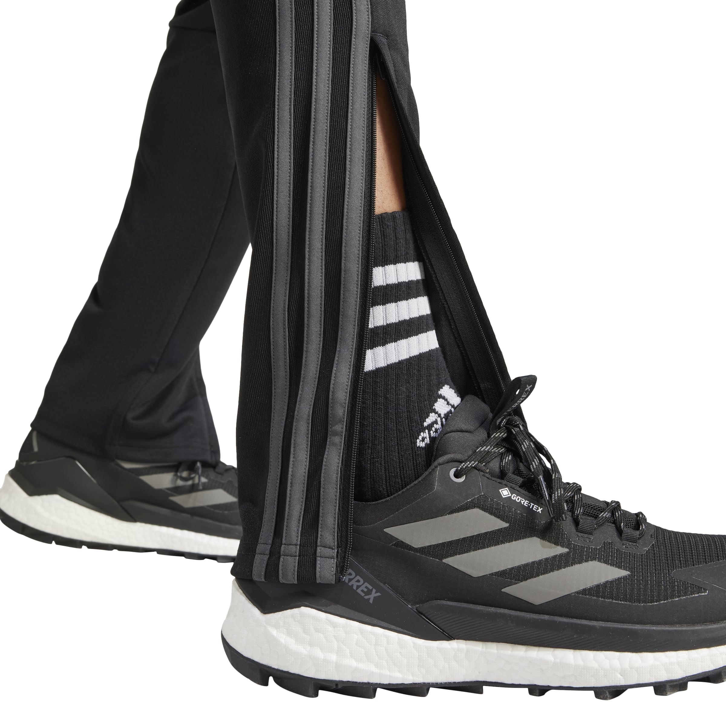 Adidas Pantalones Cónicos Ajustados de Corte Sereno de 3 Rayas - Pantalones Deportivos Hombre
