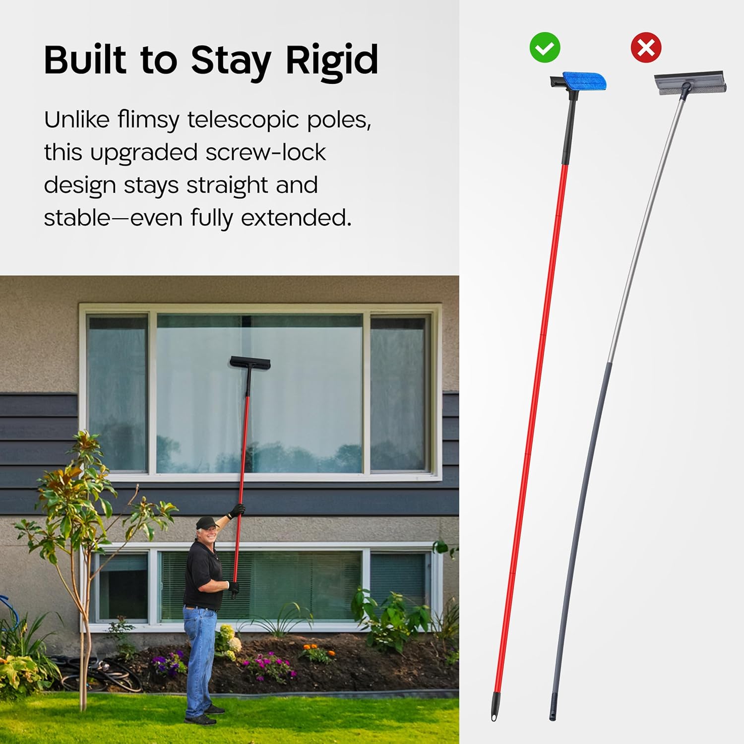 Tyroler Profal Window Squeee for Home, - Long Squeee for Window