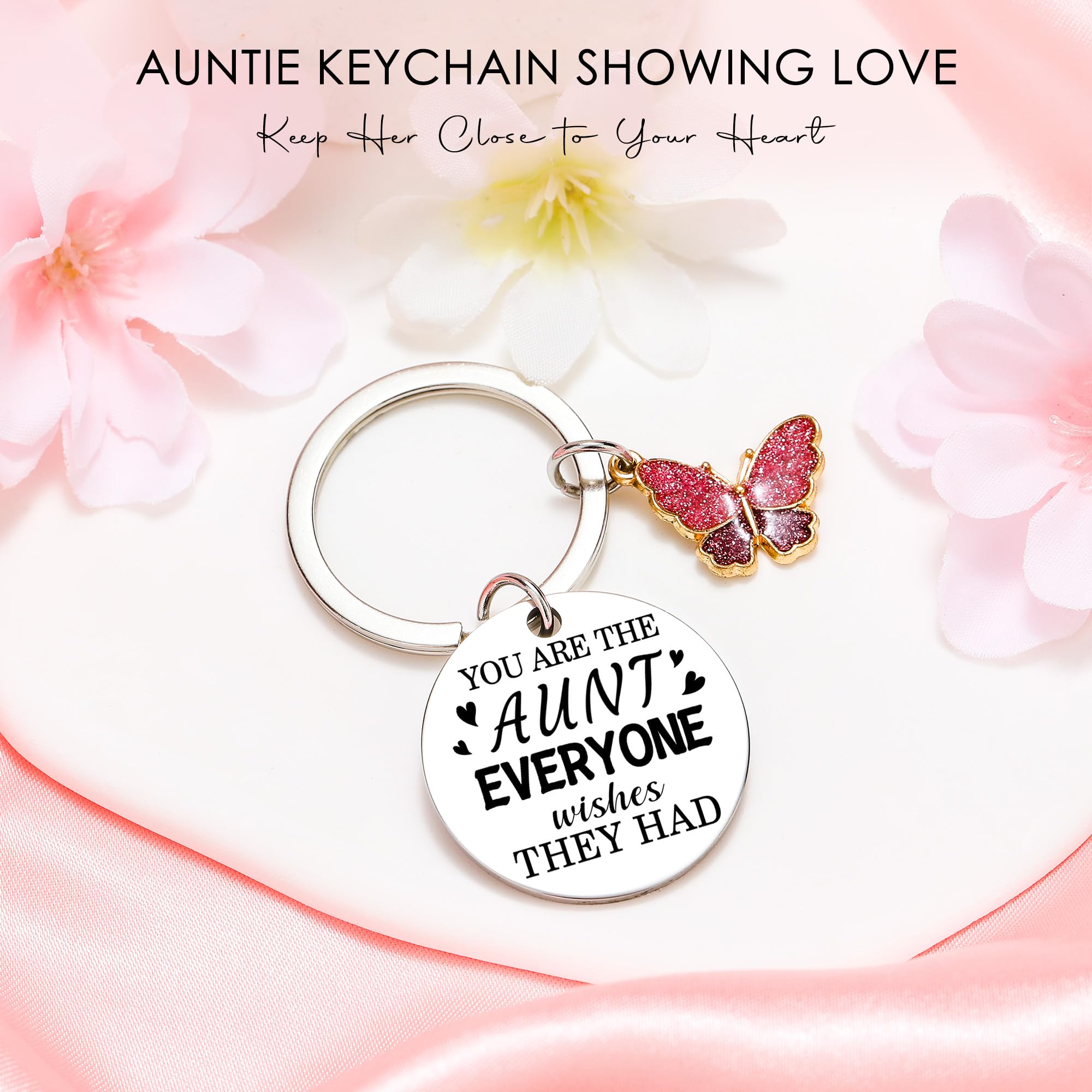 Saineron Aunt Gifts for Women Best Auntie Gift Ideas Cool Aunt Birthday Gifts for Aunts from Niece Auntie Birthday Gift Presents for Aunts Bracelet Keychain Cup Socks Tote Bag Acrylic Puzzle