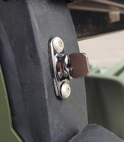 Miniatura 2 de Juego de cinco, cierre de botón de giro negro, retén de lona suave, clip giratorio con remaches para HMMWV Humvee M998 Universal Militar Vehículos