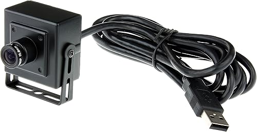 Miniatura 4 de ELP Cámara USB con lente de alta velocidad de 2 MP de 0.142 in con estuche negro 1080P Mini UVC USB2.0 Video Webcam CCTV Sistema de visión