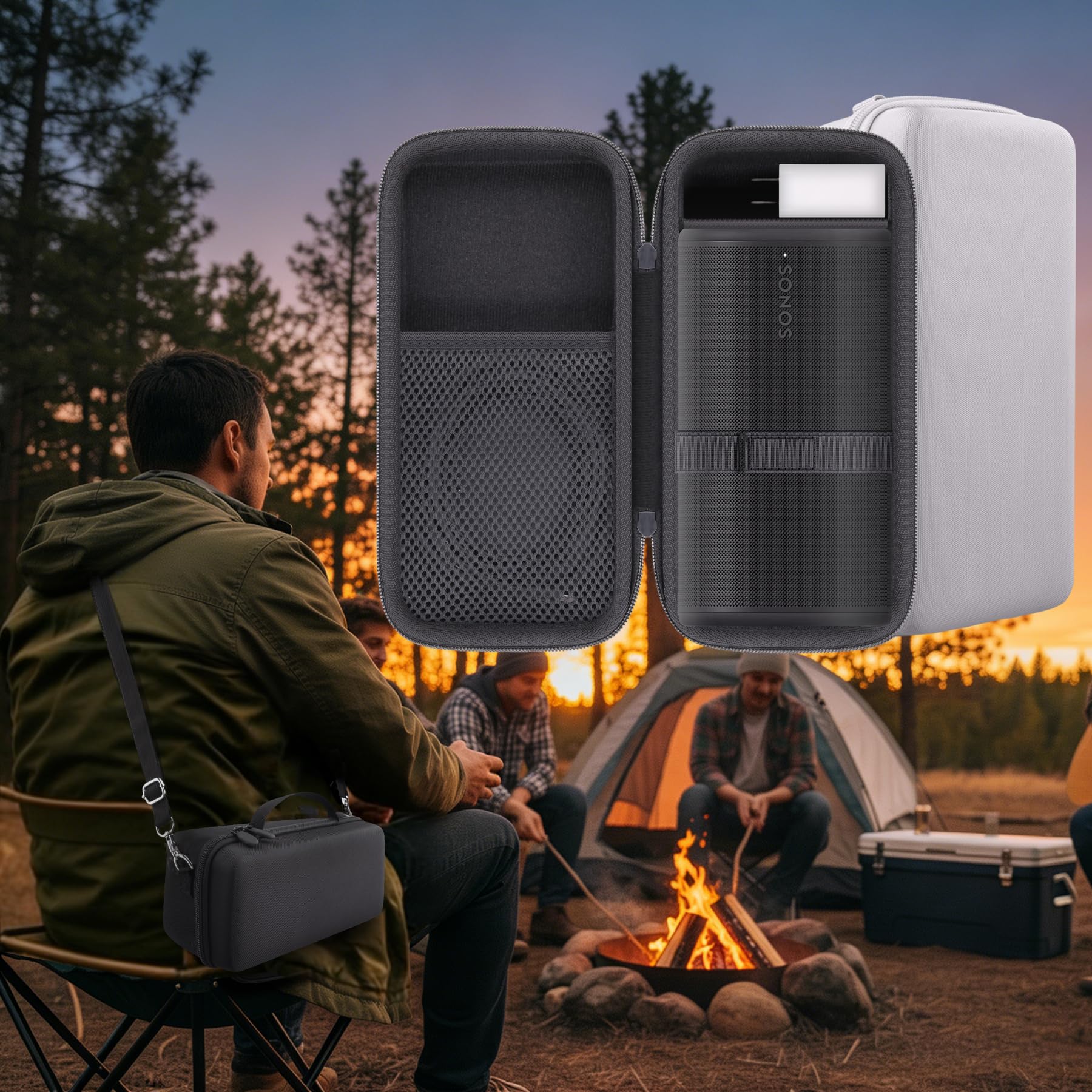 co2CREA cassa custodia borsa per Sonos Play Altoparlante Portatile, Compatibile con il supporto di ricarica(solo scatola,Case Only)