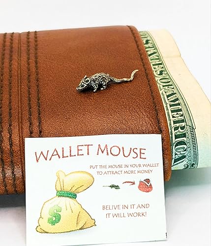 Miniatura 3 de Amuleto para billetera, ratón de latón para atraer más dinero monedero regalo mágico