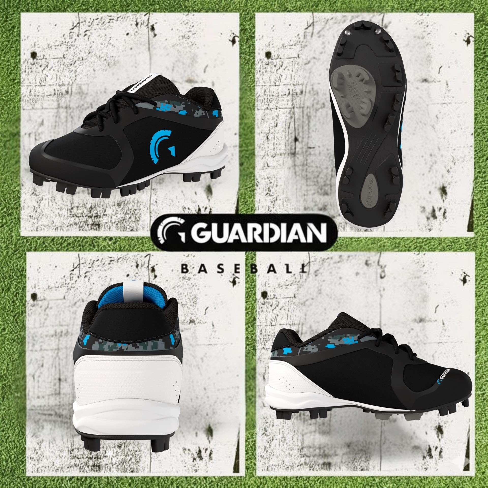 Guardian Baseball Cleats Youth Boys and Girls. Low Top Youth Baseball Cleats. Girls Softball Cleats
