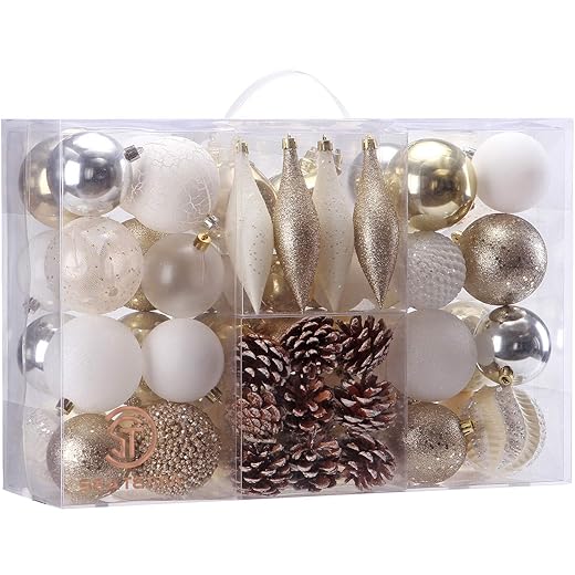 Shatterproof Christmas Ball Ornaments Set