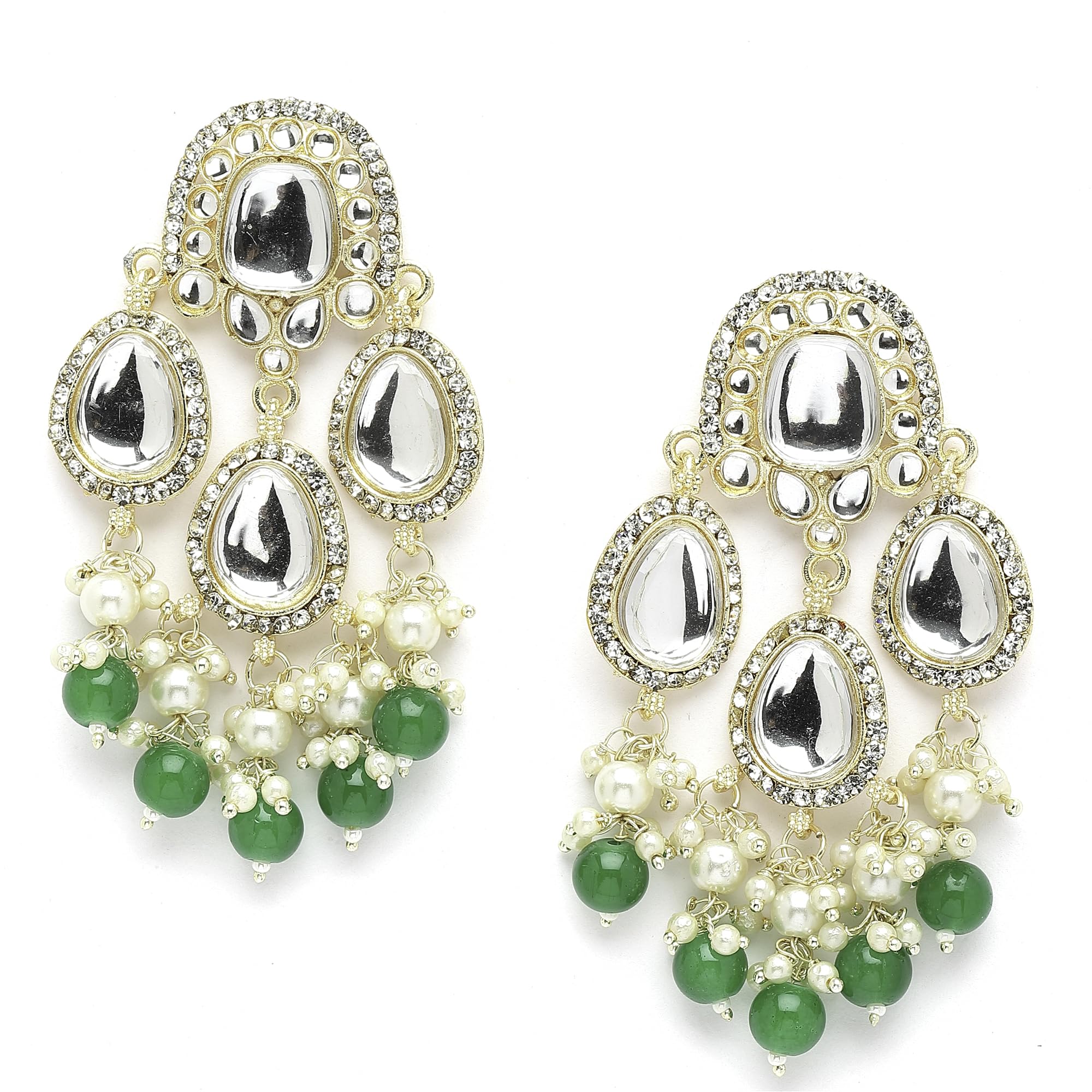 See full amazon price history chart for ZENEME Gold-Plated Kundan & Pearls Studded Teardrop Shaped Mirror Drop Earrings For Girls and Women (Green) ZENEME Gold-Plated Kundan & Pearls Studded Teardrop Shaped Mirror Drop Earrings For Girls and Women (Green) (B0CG9TWD6R) Amazon Price History, Amazon Price Tracker