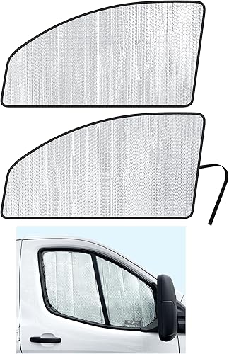 Miniatura 10 de YelloPro Auto Parasol reflectante para asiento delantero de ventana lateral, ajuste personalizado para Ford Transit Van 2015 2016 2017 2018 2019