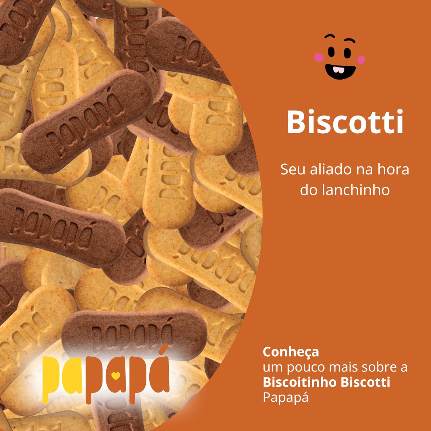 Papapá, Biscoito infantil, Biscotti, Sabor Laranja & Cenoura, 60g, Verde