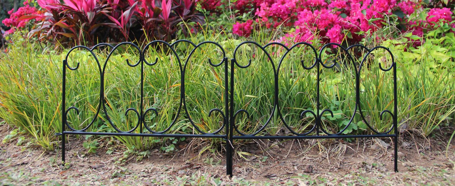 Therwen Lot De 20 Piquets D'ancrage En Métal Robuste De 0,9 M Pour Poteau De Clôture En U Pour Maintenir L'intimité, Jardin, Cour Extérieure (vert