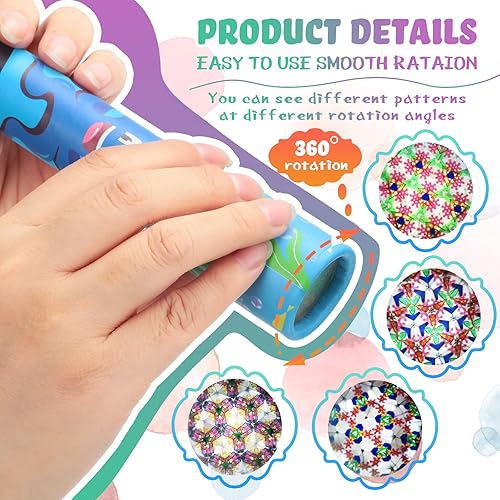 Miniatura 10 de Yunsailing 30 piezas de caleidoscopios clásicos, recuerdos de fiesta, mini caleidoscopio vintage, juguete educativo para niños, regalos de San