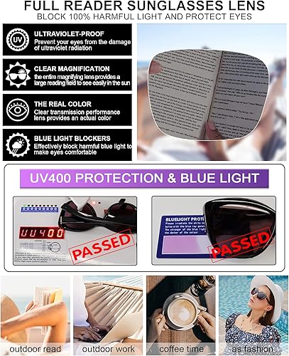 Miniatura 3 de MARE AZZURO Gafas de sol de lectura tipo ojo de gato para mujer, gafas de sol cuadradas de gran tamaño, para lectores 0 1.0 1.25 1.5 1.75 2.0 2.25