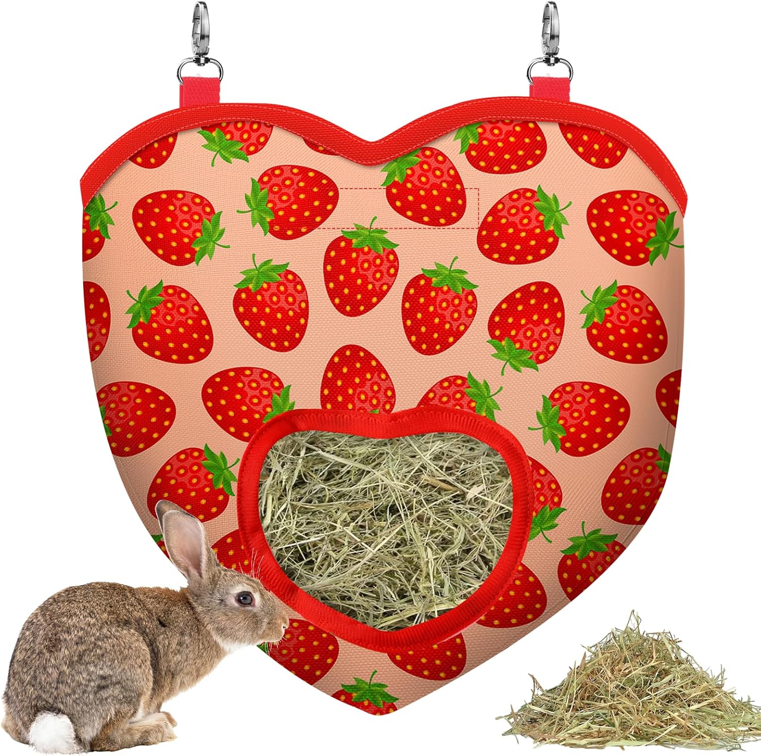 Rabbit Hay Feeder, Bunny Hay Bag for Rabbits,Rabbit Feeder