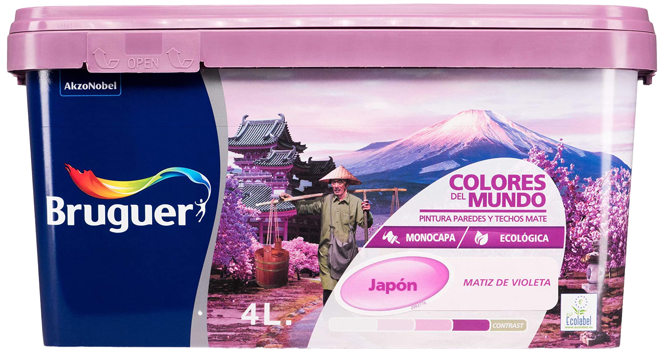 Bruguer Colores del Mundo Pintura para paredes monocapa Japón Matiz de Violeta 4 L