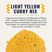 Vista 3 de Shawhan Farms Rendang - Mezcla de salsa seca de curry - Solo agrega agua, sin OMG, polvo de curry salado y amarillo claro, sin lácteos, tarro de 4.5