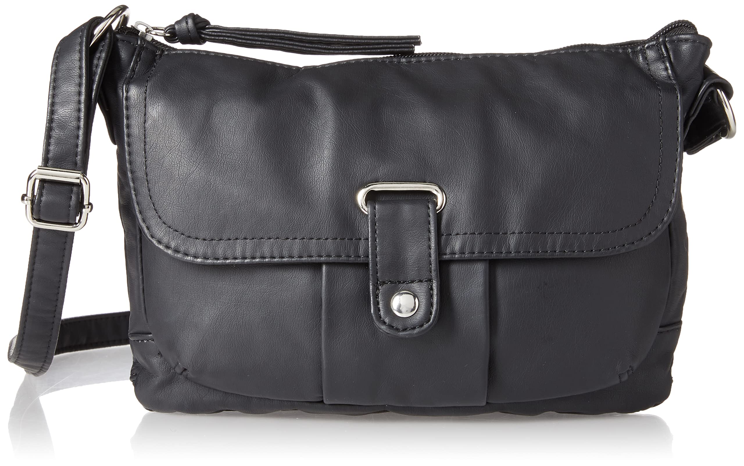 Bueno Of California Womens Smooth Faux Leather Crossbody Clutch